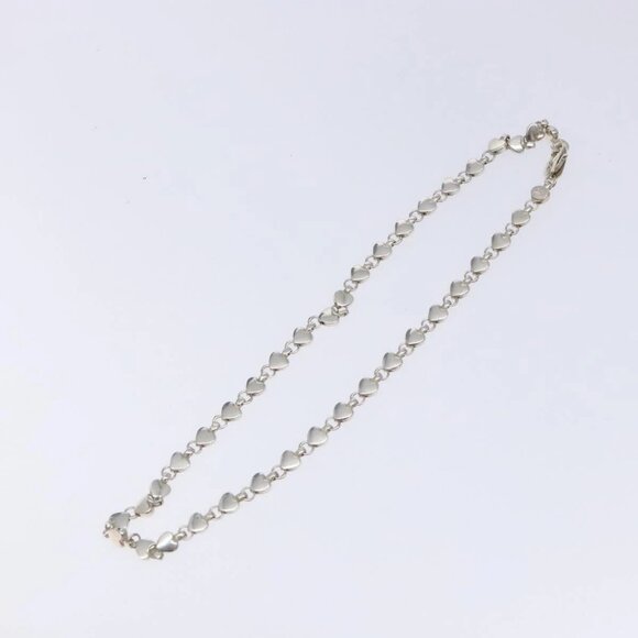 TIFFANY&Co. Puff Heart Necklace Ag925 Silver Auth 128895M - Picture 7 of 16